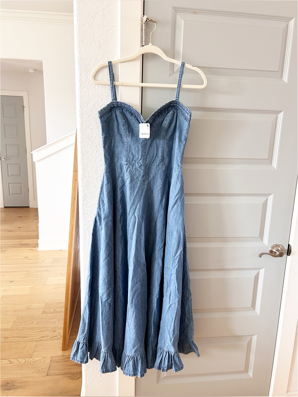 NWT Free People Another Season Denim Midi Dress - Picture 5 of 7
